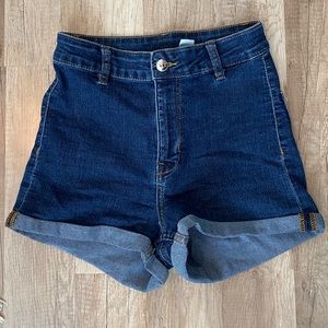 Dark-wash Denim Shorts
